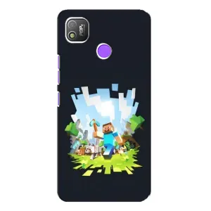 Чохол Майнкрафт на TECNO POP 4 (AlphaPrint) Minecraft (персонажі Minecraft)