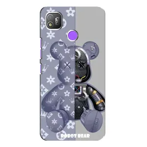 Крутые Чехлы Луи Виттон для TECNO POP 4 (AlphaPrint) (Робот Мишка)