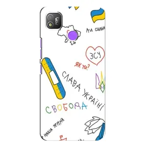 Чехлы Доброго вечора, ми за України для Техно Поп 4 (AlphaPrint) (Стикер)