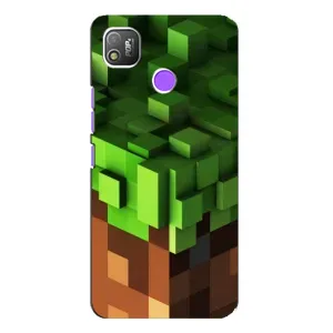 Чохол Майнкрафт на TECNO POP 4 (AlphaPrint) Minecraft (текстура Майнкрафт)