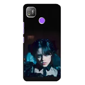 Чехлы Венсдей на TECNO POP 4 Уэнсдей (AlphaPrint) (взгляд Уэнздей)