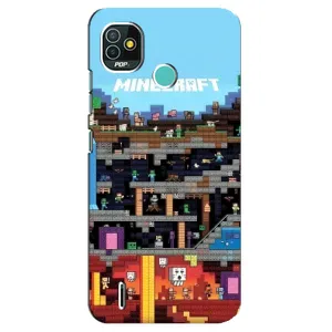 Чохол Майнкрафт на TECNO Pop 5 (BD2p) (AlphaPrint) Minecraft (фон Minecraft)