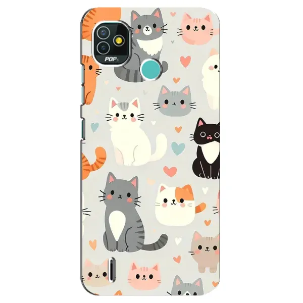 Чохол з принтом «Колаж котів» для TECNO Pop 5 (BD2p)