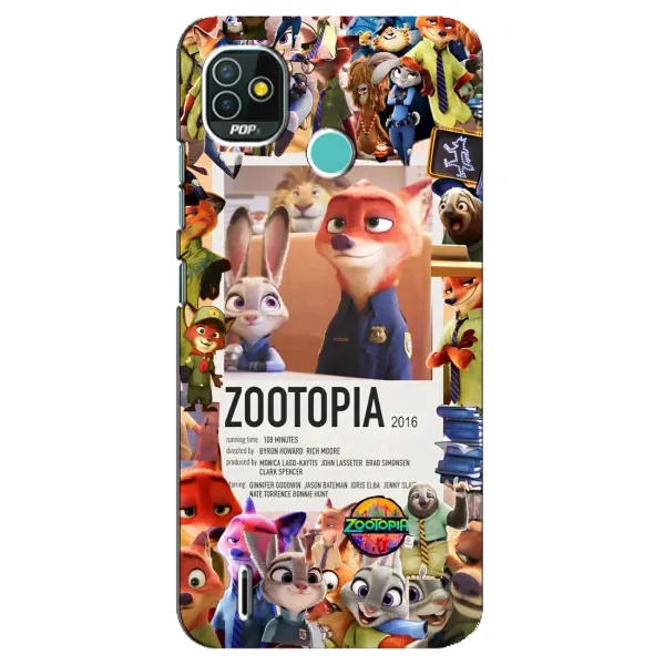 Чохол з принтом «Постер Зоотрополіс» для TECNO Pop 5 (BD2p) Чохол з принтом «Постер Зоотрополіс» для TECNO Pop 5 (BD2p)