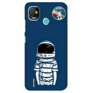 Чехол NASA для TECNO Pop 5 (BD2p) (AlphaPrint) (Мальчик в шлеме)