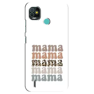 Чехлы для мамы на TECNO Pop 5 (BD2p) (Текстовый коллаж мама)
