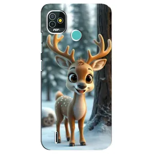 Чехол с принтом «Олененок в лесу» для TECNO Pop 5 (BD2p)