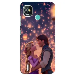 Чехол Рапунцель для TECNO Pop 5 (BD2p) (Принцесса и принц)