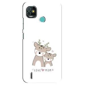 Чехлы для мамы на TECNO Pop 5 (BD2p) (Оленята мама и малыш)