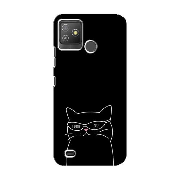 Чохол з принтом «Байдужий кіт» для TECNO Pop 5 GO