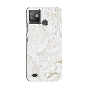 Мраморний чехол на Tecno Pop 5 GO (VPrint) (Білий мрамор)