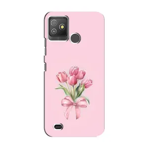 Чохол з розовим принтом для Tecno Pop 5 GO (Букет квітів)