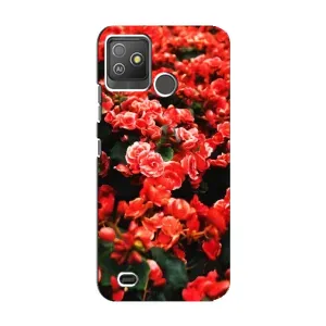 Чохли з квітами для Tecno Pop 5 GO (VPrint) (Квіти червоні)