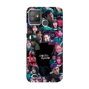 Чехол с принтом «Коллаж Игра кальмара» для TECNO Pop 5 GO