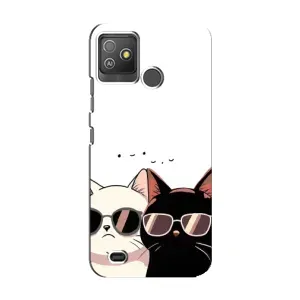 Чохол з малюнком кіт на Tecno Pop 5 GO (Коти в окулярах)