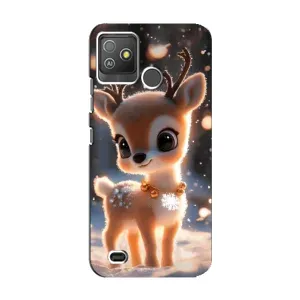 Яскравий чохол для Tecno Pop 5 GO з Зимові Оленята (Оленятко)