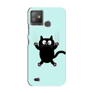 Чохол з принтом для Tecno Pop 5 GO (AlphaPrint) Модні коти (Падаючий кіт)