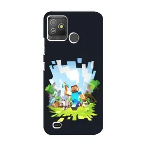 Чохол Майнкрафт на Tecno Pop 5 GO (AlphaPrint) Minecraft (персонажі Minecraft)
