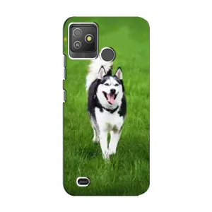 Чохол з Хаскі Tecno Pop 5 GO - (AlphaPrint) (Радісний Хаскі)