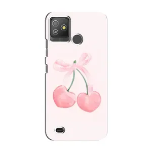 Чохол з розовим принтом для Tecno Pop 5 GO (Рожеві вишні)