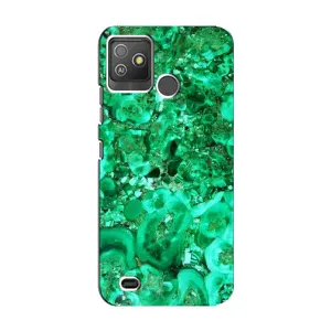 Мраморний чехол на Tecno Pop 5 GO (VPrint) (Салатовий Мрамор)