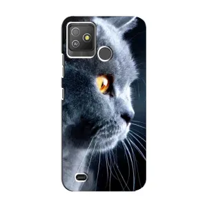 Чохли з Котиками для Tecno Pop 5 GO (VPrint) (Сірий Кіт)