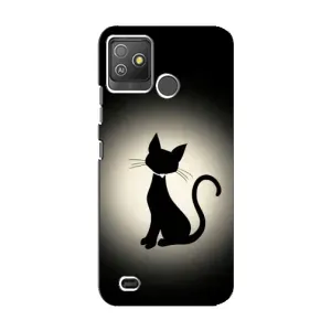 Чохол з принтом для Tecno Pop 5 GO (AlphaPrint) Модні коти (Силует котика)