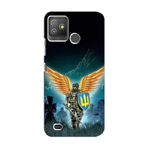 Чехлы с картинкой ЗСУ для Tecno Pop 5 GO (AlphaPrint) (Солдат ЗСУ)