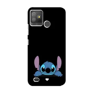 Чехол с принтом Стич на TECNO Pop 5 GO (Стич на черном)