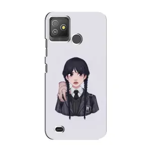 Чехлы Венсдей на Tecno Pop 5 GO Уэнсдей (AlphaPrint) (Уэнздей и Вещь)