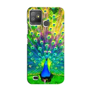 Чохол з пташками на Tecno Pop 5 GO (VPrint) (Яскравий Павлин)