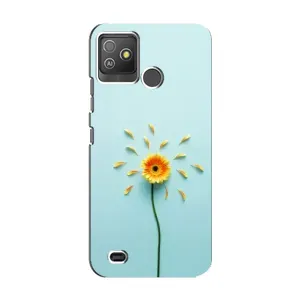 Чохли з квітами для Tecno Pop 5 GO (VPrint) (Жовта квітка)