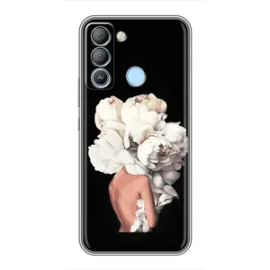 Чехлы (ART) Цветы на TECNO Pop 5 LTE (VPrint) (Білі квіти)