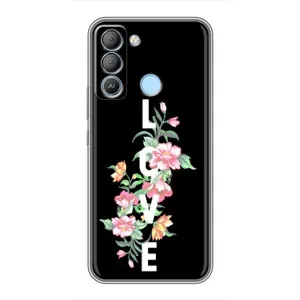 Чехлы для любимой на ТЕКНО Pop 5 LTE (VPrint) (Квіти LOVE)
