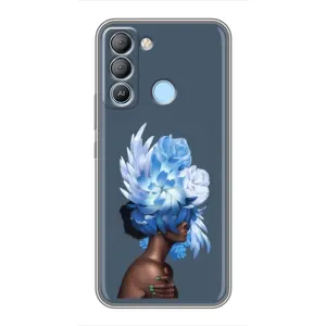 Чехлы (ART) Цветы на TECNO Pop 5 LTE (VPrint) (Квіти на голові)