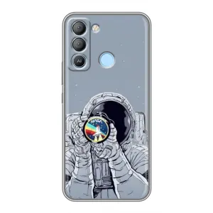 Чехол NASA для TECNO Pop 5 LTE (AlphaPrint) (Космонавт фото)