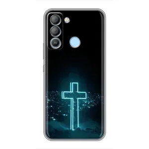 Християнські Чохли для TECNO Pop 5 LTE (AlphaPrint) (Хрест і місто)