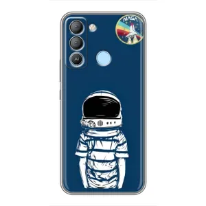 Чехол NASA для TECNO Pop 5 LTE (AlphaPrint) (Мальчик в шлеме)