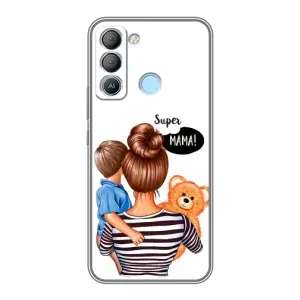 Чохол з друком для TECNO Pop 5 LTE - (Мама з дитинкою) (AlphaPrint) (Мама з синочком)