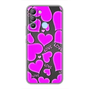 Чехлы для любимой на ТЕКНО Pop 5 LTE (VPrint) (Pink hearts)
