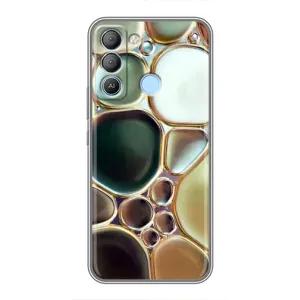 Мраморний чехол на TECNO Pop 5 LTE (VPrint) (Радужний Мрамор)