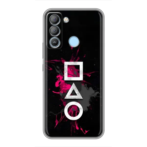 Чохол з принтом «Символи Гра кальмара» для TECNO Pop 5 LTE Чохол з принтом «Символи Гра кальмара» для TECNO Pop 5 LTE