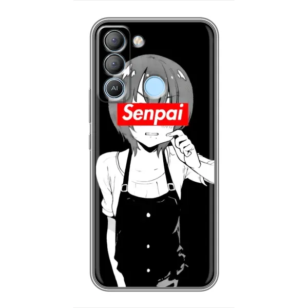 Чехол с принтом «Senpai» для TECNO Pop 5 LTE