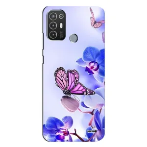 Чехлы с Цветами для TECNO Pop 6 Pro (BE8) (VPrint) (Бабочка на цветочке)
