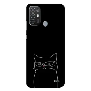 Чохол з малюнком кіт на TECNO Pop 6 Pro (BE8) (Байдужий кіт)