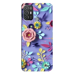 Чехлы с Цветами для TECNO Pop 6 Pro (BE8) (VPrint) (Цветочный дизайн)