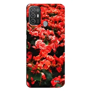 Чехлы с Цветами для TECNO Pop 6 Pro (BE8) (VPrint) (Цветы красные)