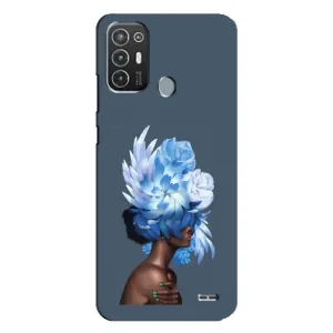 Чехлы (ART) Цветы на TECNO Pop 6 Pro (BE8) (VPrint) (Квіти на голові)