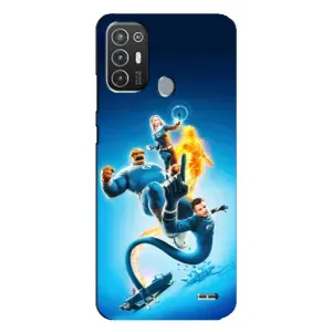 Чехол с принтом Фантастическая четверка для TECNO Pop 6 Pro (BE8) (Герои Фантастическая Четверка)