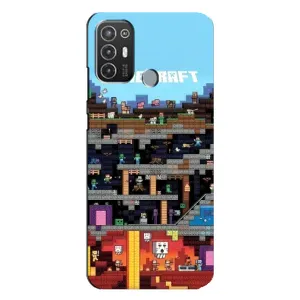 Чохол Майнкрафт на TECNO Pop 6 Pro (BE8) (AlphaPrint) Minecraft (фон Minecraft)